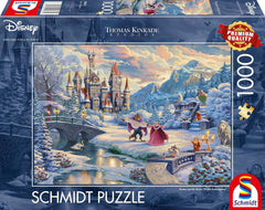 Schmidt Spiele 59671 Thomas Kinkade Disney Kráska a zvíře Magický zimní večer 1000dílné puzzle Naty Shop Single