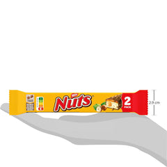 Čokoládové tyčinky NESTLÉ 2Pack, klasika s celými lískovými oříšky a karamelem obalená v mléčné čokoládě, balení 24 ks (24 x 2 x 30 g)
