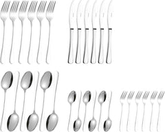 Sada příborů Sylvia Vyrobeno z nerezové oceli 18/0 Leštěné 30 kusů Kuchyně Naty Shop
