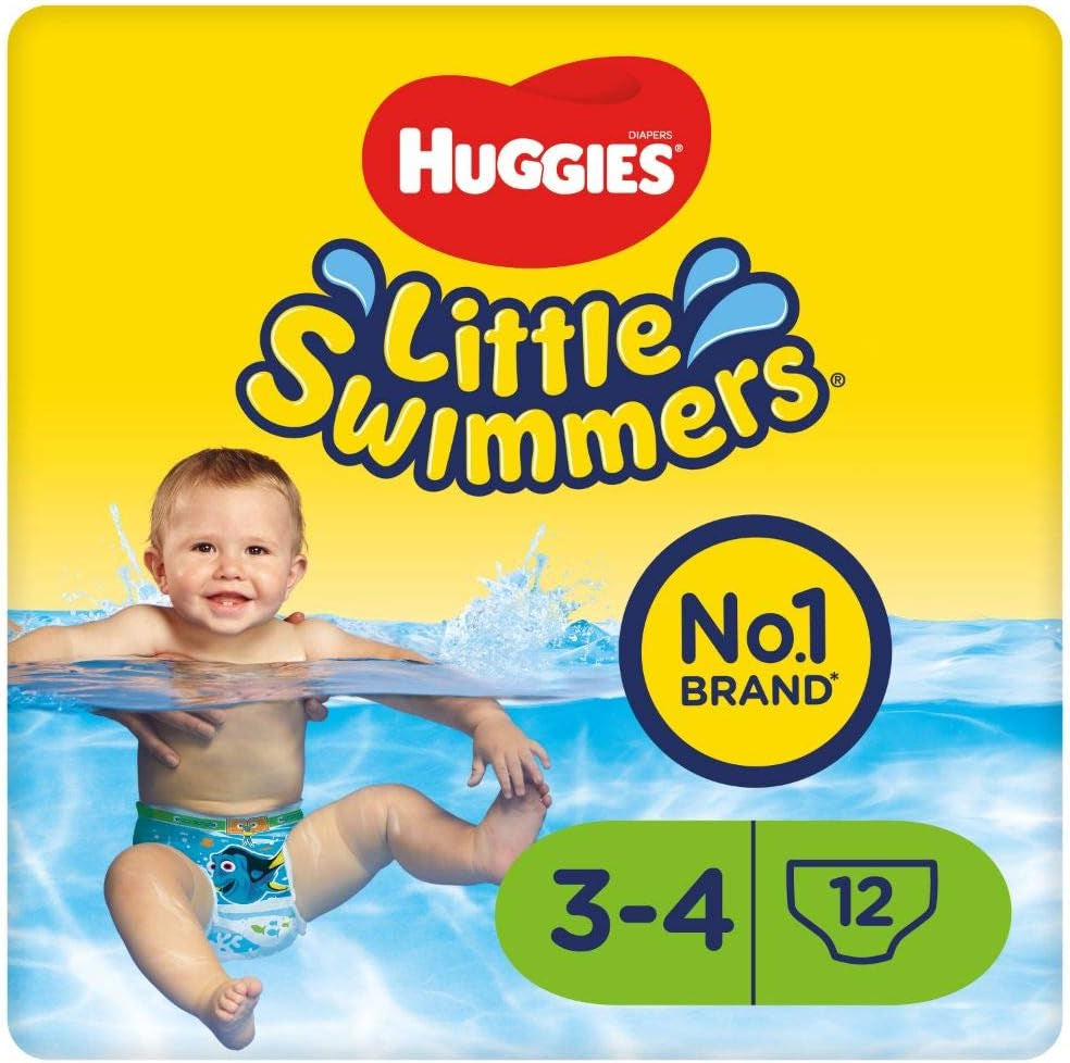 Plavecké plenky Huggies Little Swimmers, velikost 3-4, 12 balení, 7-15 kg