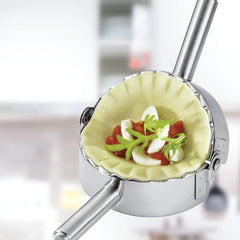 Formă pentru ravioli Küchenprofi 0803512800, mini, rotundă, oțel inoxidabil, argintie, 8 x 8 x 15 cm