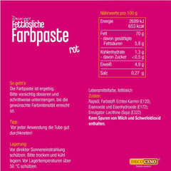 DECOCINO Pastă de colorare liposolubilă roșie - 15 g - Colorant alimentar pe bază de ulei, ideal pentru colorarea ciocolatei, cremei de unt, fondantului sau aluatului de prăjituri (Pachet de 3)