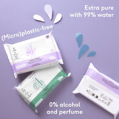 Naïf Plastové dětské ubrousky 54 kusů (1 balení x 54 kusů) – na zadečka, tělo a obličej dítěte – přírodní ingredience