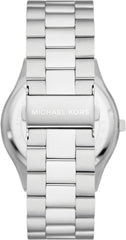 Michael Kors - Slim Runway Collection, culoare argintie, ceas din oțel inoxidabil pentru bărbați MK1060SET Portofel Barbati Naty Shop
