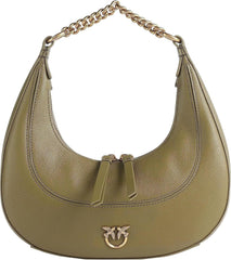 Pinko femei BRIOCHE HOBO Mini KALB MORB, V62q_Green Fir-Antique Gold Genti Femei Naty Shop Titlu implicit