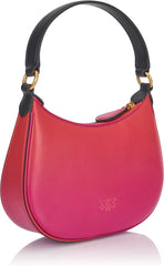 Pinko Half Moon mini piele culoare gradient sac, ya4l_Mult.fuchsia, portocaliu-negru Genti Femei Naty Shop