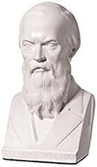 Scriitor rus Fiodor Dostoievski bust marmură statuie sculptură 14 cm alb Statuete si sculpturi Naty Shop Titlu implicit