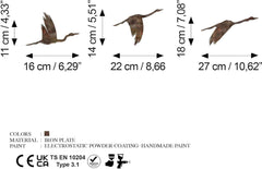 Set de accesorii decorative de perete din metal pictat manual (3 bucăți) | Finisaj Antiquation | Dimensiuni: 11x16cm, 14x22cm, 18x27cm | Artă unică pentru decorațiuni interioare Statuete si sculpturi Naty Shop