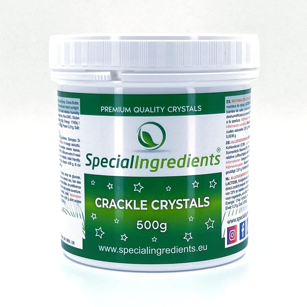 Special Ingredients Crackle Crystals Crackle 500g Cea mai înaltă calitate, fără OMG, ideal pentru prăjituri, dulciuri și înghețată Pasta de zahar Naty Shop 500 G (1 pachet)