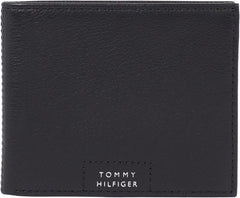 Tommy Hilfiger portofel pentru bărbați Leather Mini Wallet Small Portofel Barbati Naty Shop Negru (negru) Os