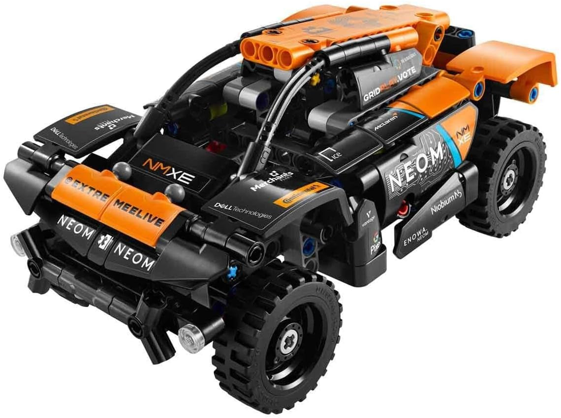 LEGO Technic NEOM Mclaren Extreme E závodní sada aut, motorová hračka pro děti, sestavitelné větrné auto, technický dárek pro chlapce a dívky 7 let staré 42166 stavebnic Besuche den LEGO-Store