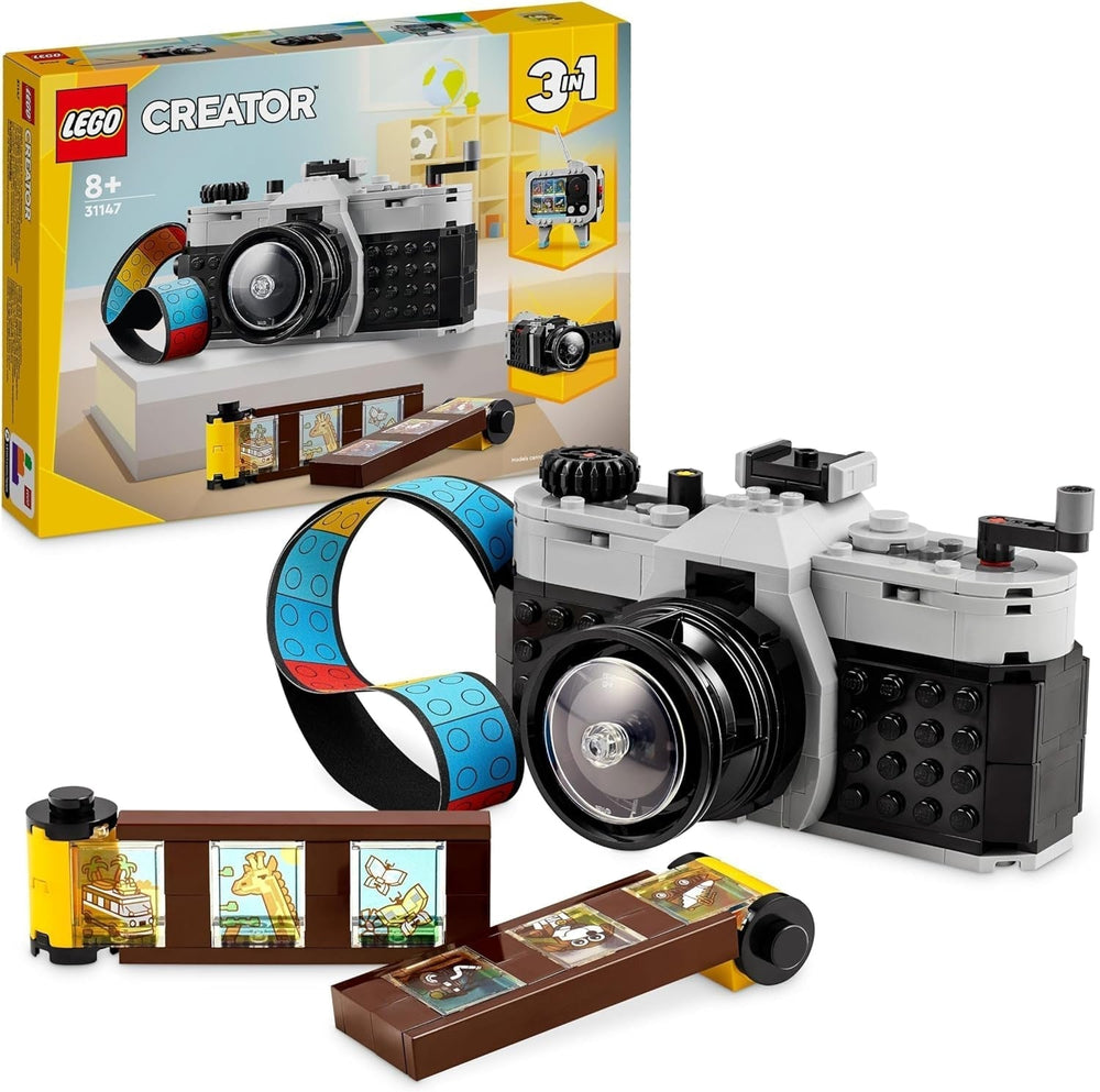 LEGO Creator 3v1 retro hračka s fotoaparátem, videokamera, televize, dětské stolní dekorace nebo doplňky do ložnice, fotografické dárky pro dívky a chlapce 8 let 31147 Stavebnice Besuche den LEGO-Store Single