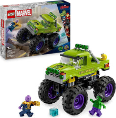LEGO Ç€ Marvel Hulk Truck vs. Thanos - Superhrdinská stavebnice - Vozidlo a minifigurky Avengers - Monster Truck pro mega zábavu - Dárek pro chlapce a dívky ve věku 7 let - 76312 Stavebnice Besuche den LEGO-Store Výchozí název