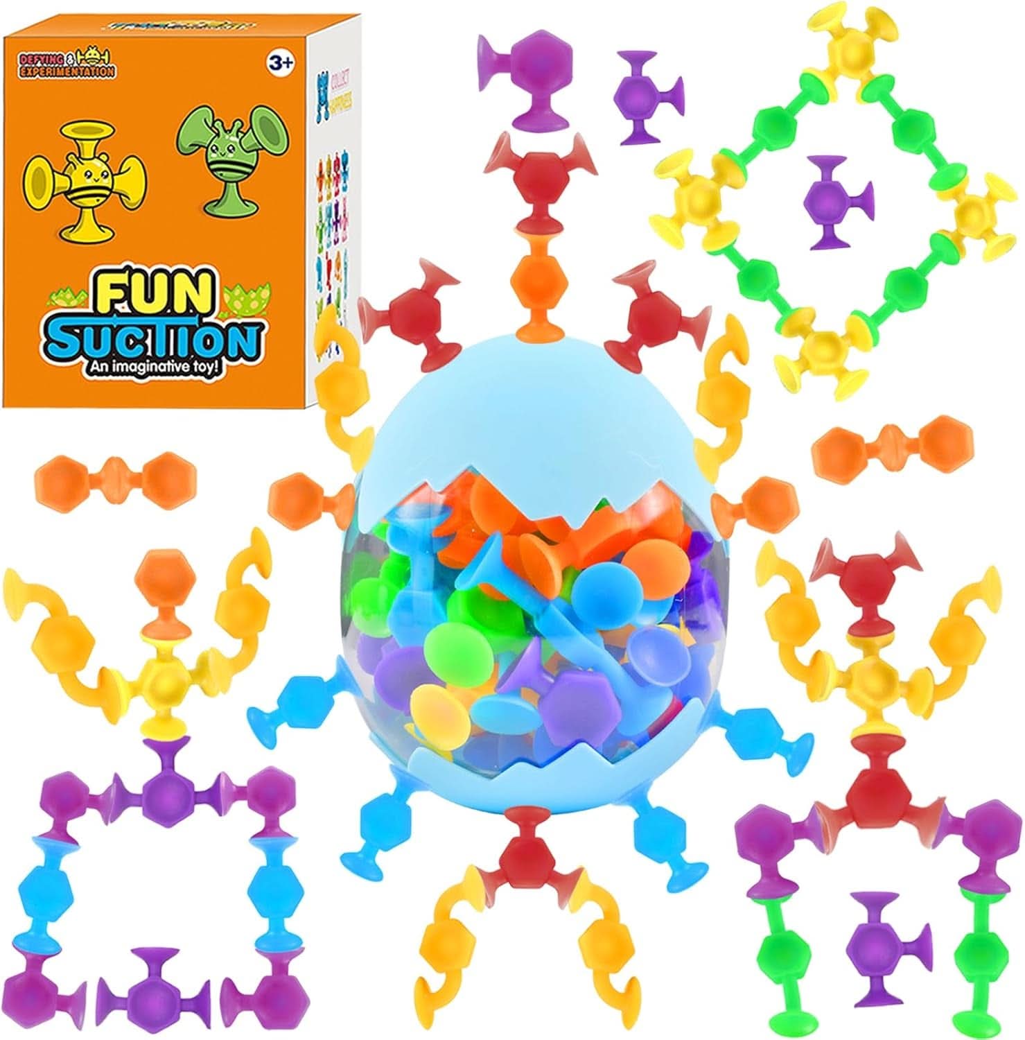 48 kusů 3 roky stará Montessori hračka do vany silikonové stavební bloky Matka a dítě Naty Shop