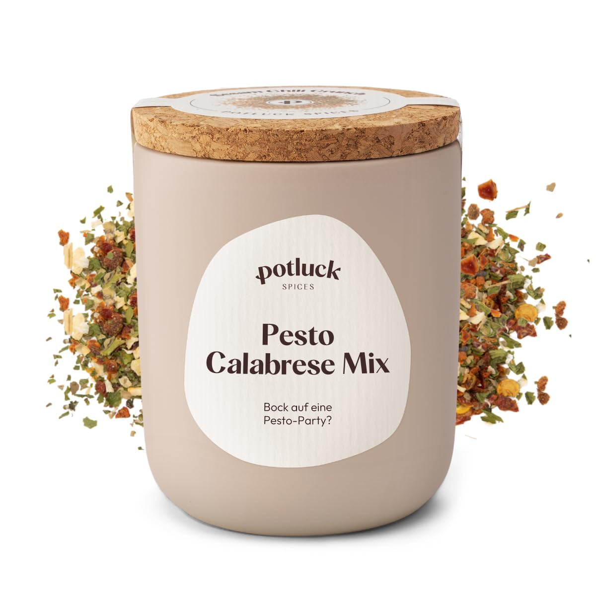 Potluck | Těstoviny a pizza Kräuter | Gewürzzubereitung im Keramiktopf | 40 g | Veganské, bezlepkové a s přírodními ingrediencemi