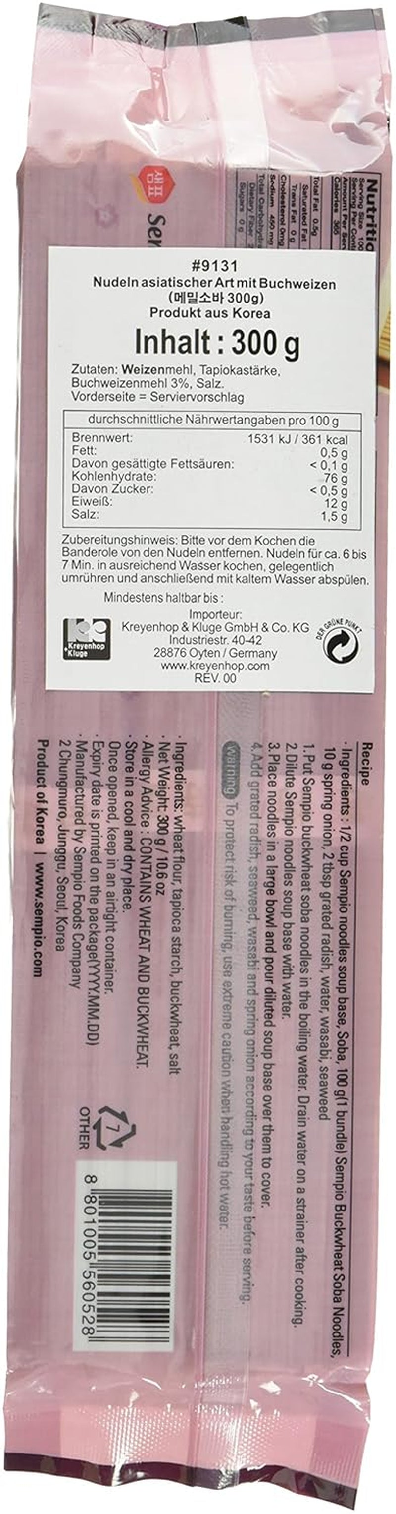 Pohankové nudle Sempio (sporák), balení 4 ks (4 x 300 g)