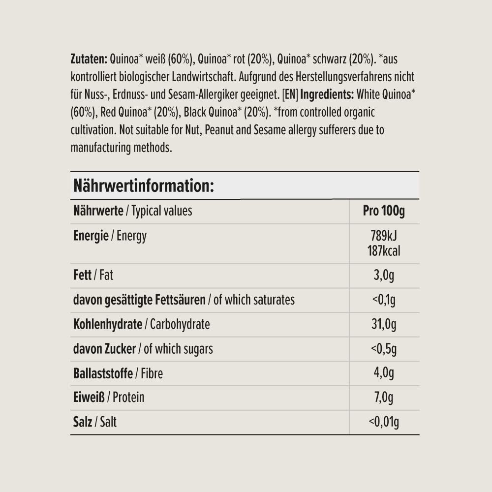 Amazon Bio Tricolor Quinoa 500g (balení 1 ks)