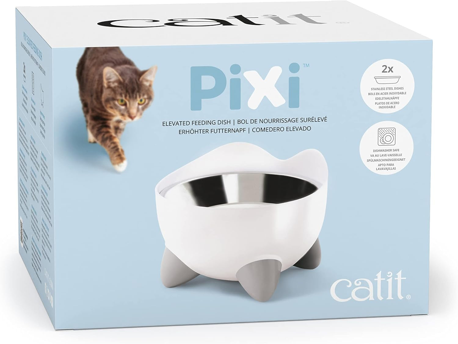 Catit Pixi eröhter ergonomischer Futternapf für Katzen, 200 ml, bílá
