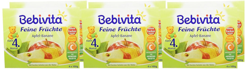 Fructe fine, zmeură în piure de măr-pere, pachet de 6 (6 x 4 x 100 g) Mama si Copilul Naty Shop 4 x 100 grame Multifruct