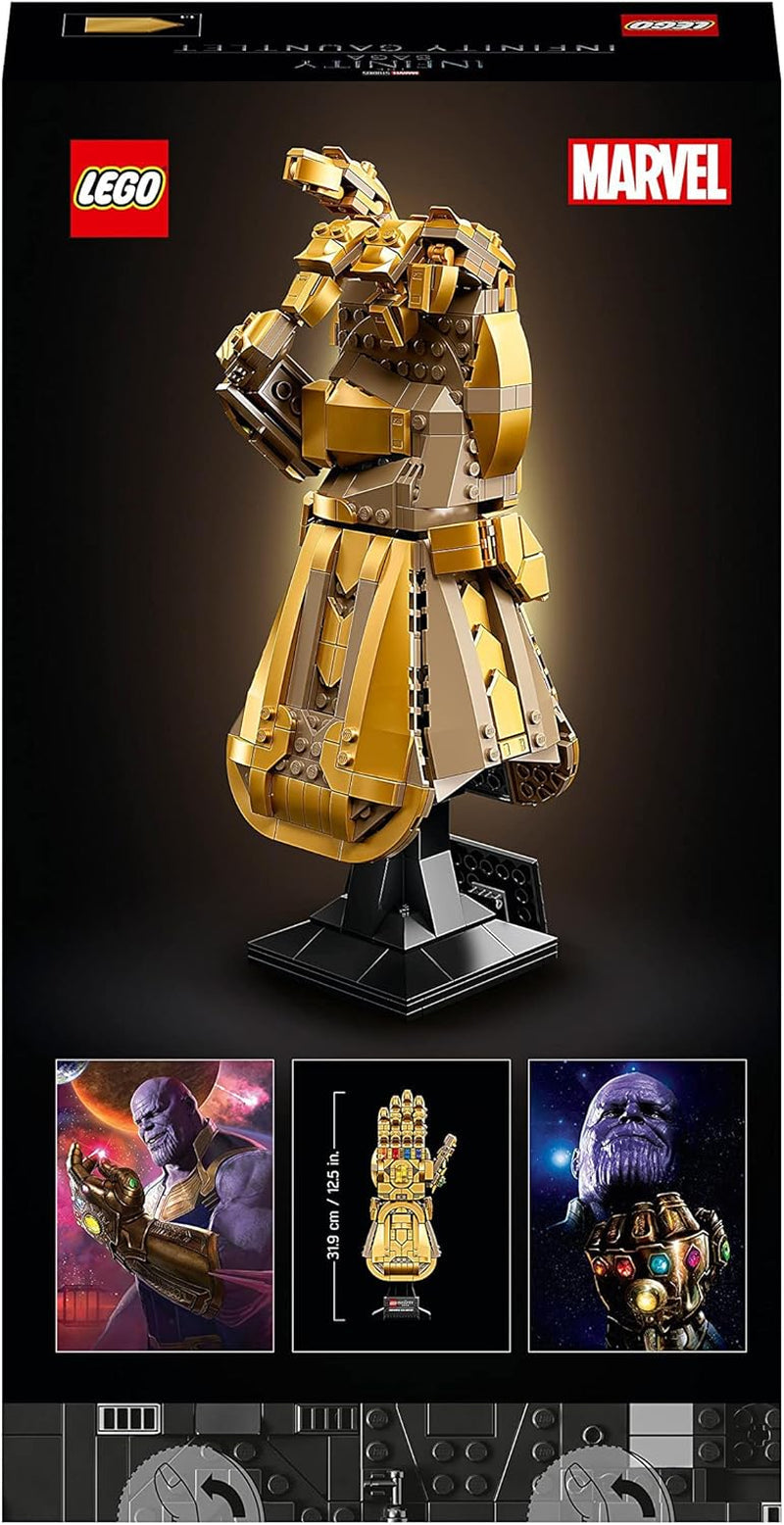 LEGO 76191 Marvel Super Heroes Rukavice na nekonečno Rukavice Avengers Model Rukavice Thanos Stavebnice pro dospělé Vějířový předmět Dárek pro muže Ženy Her Him Stavebnice Besuche den LEGO-Store