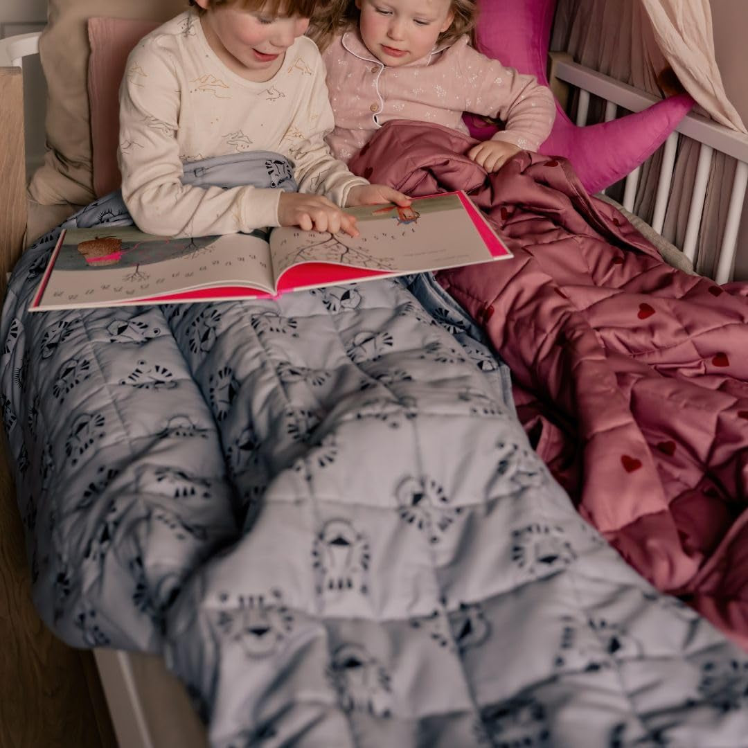 Zatížená dětská deka | 3,5 kg | 100X150cm | Terapeutická deka | Vážené přikrývky | Těžká přikrývka (obličej modrého tygra, 3,5 kg-100X150 cm) Postele a přikrývky BLENKZ.