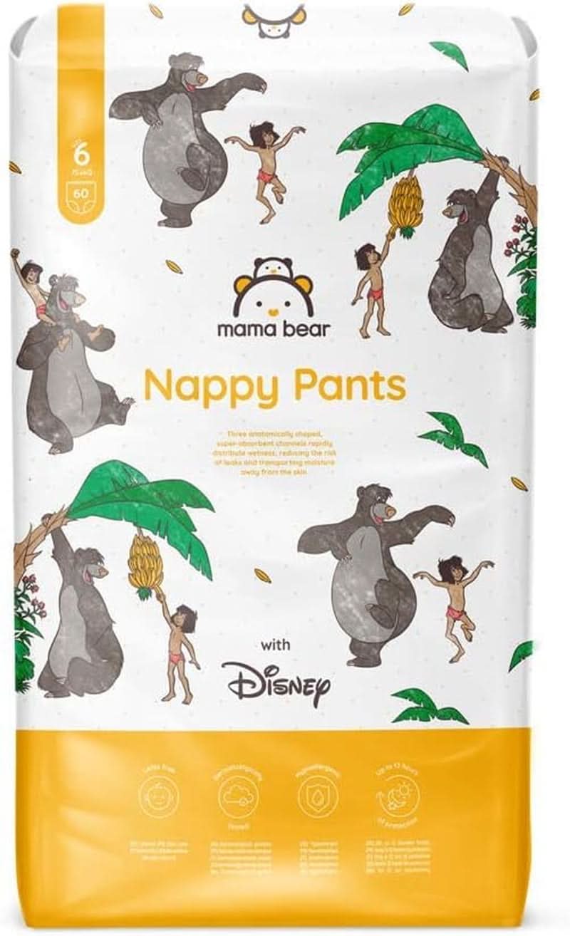Plenky Mama Bear Disney, velikost 5 (12-17 kg), bílé, 70 kusů Mother and Baby Naty Shop 6 (15+ Kg) Samostatné balení