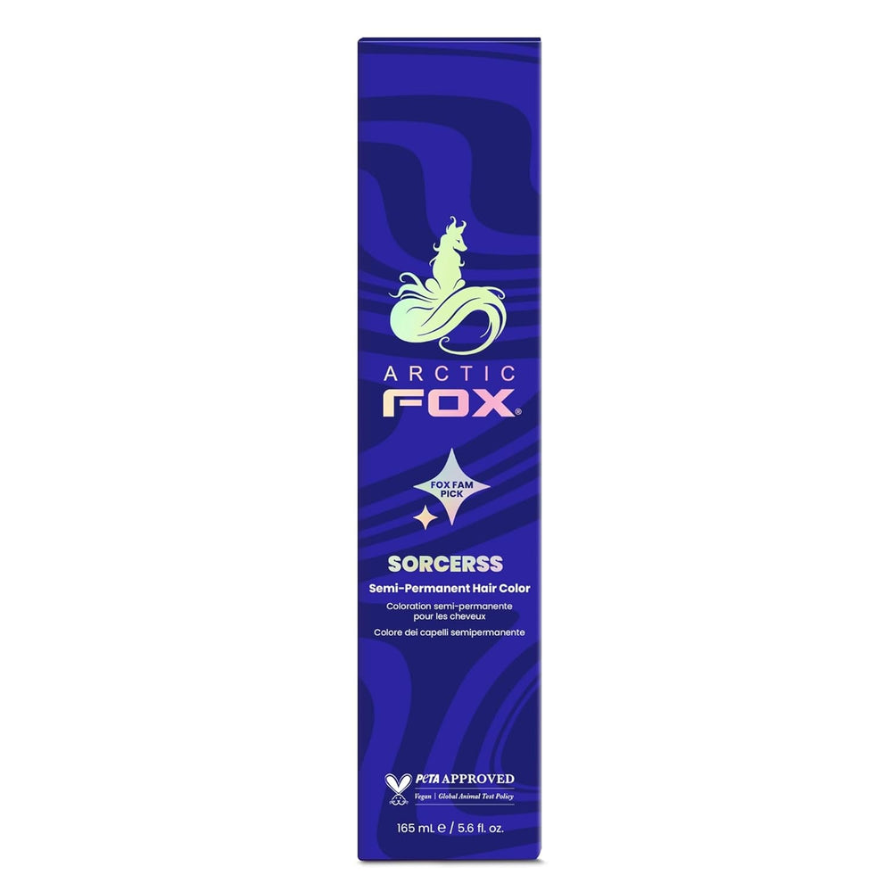 100% vegan și fără cruzime Vibrant Semi Permanent Hair Colour Dye - Purple AF 165 ml e Vopsea pentru par Naty Shop Vrăjitoare