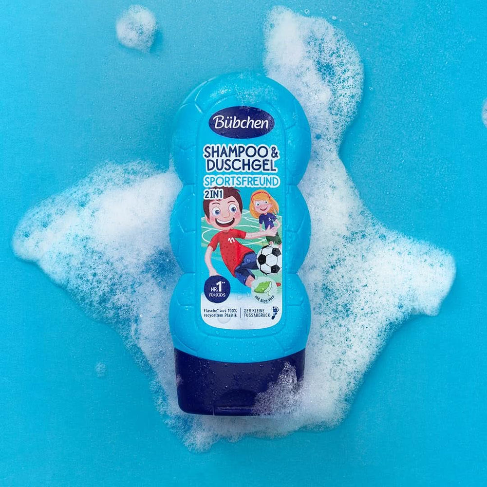 Bübchen Sportsfriend 2v1, šampon a sprchový gel, 230 ml Sprcha a koupel Naty Shop