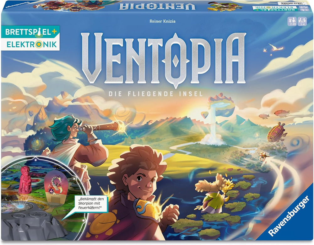 Ravensburger 24582 Ventopia – elektronická stolní hra Flying Island pro děti od 7 let pro 1 až 4 hráče