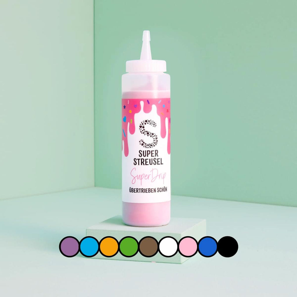 Super Drip Black Cake Glaze Cake Melts Chocolate 300 grame Glazuri si Decor Naty Shop Roz