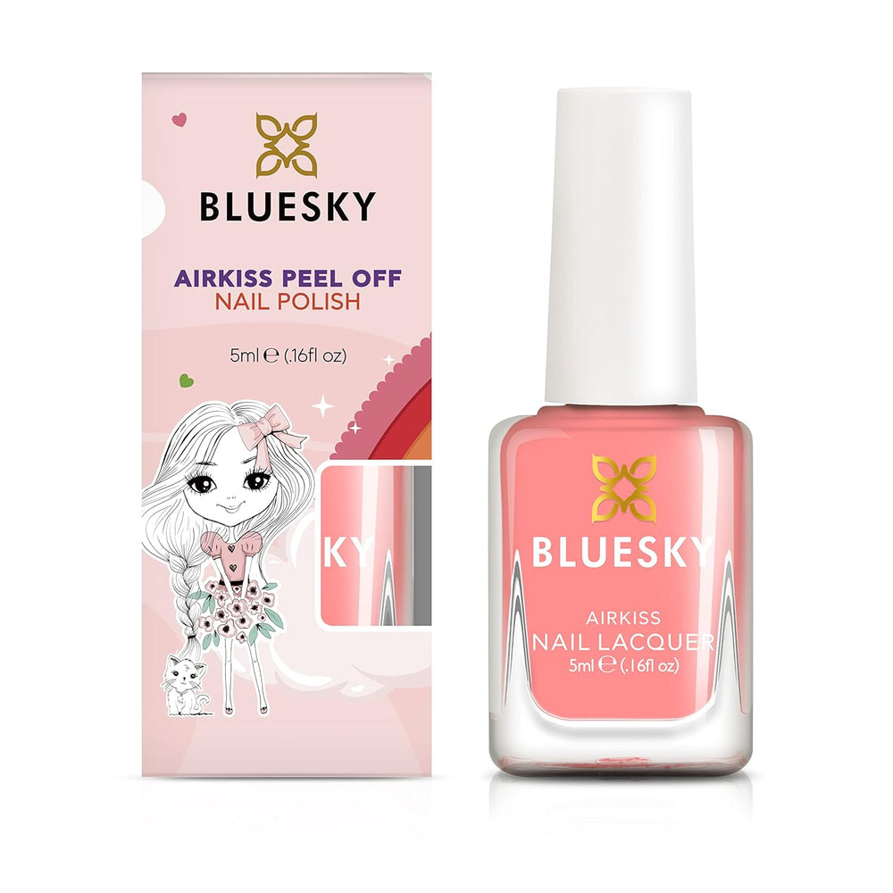 Lak na nehty Bluesky Kids - Sea Shell, Coral. Snadno odlupovací netoxický neklouzavý lak na nehty na vodní bázi pro děti 5 ml
