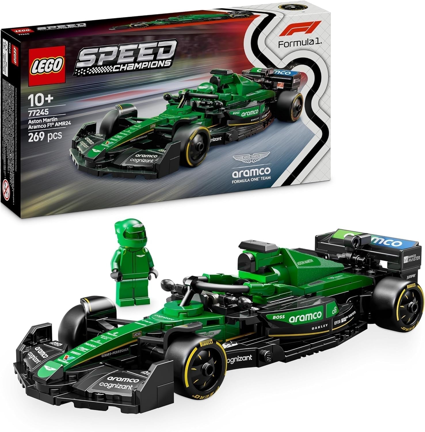 LEGO Speed Champions Mercedes-Amg F1 W15 Závodní auto - Minifigurka Formule 1 - Model auta ke sbírání a stavění - Dárek pro chlapce a dívky od 10 let nebo dospělé fanoušky 77244 Stavebnice Besuche den LEGO-Store Aston Martin Aramco F1 Amr24 Závodní auto 77245