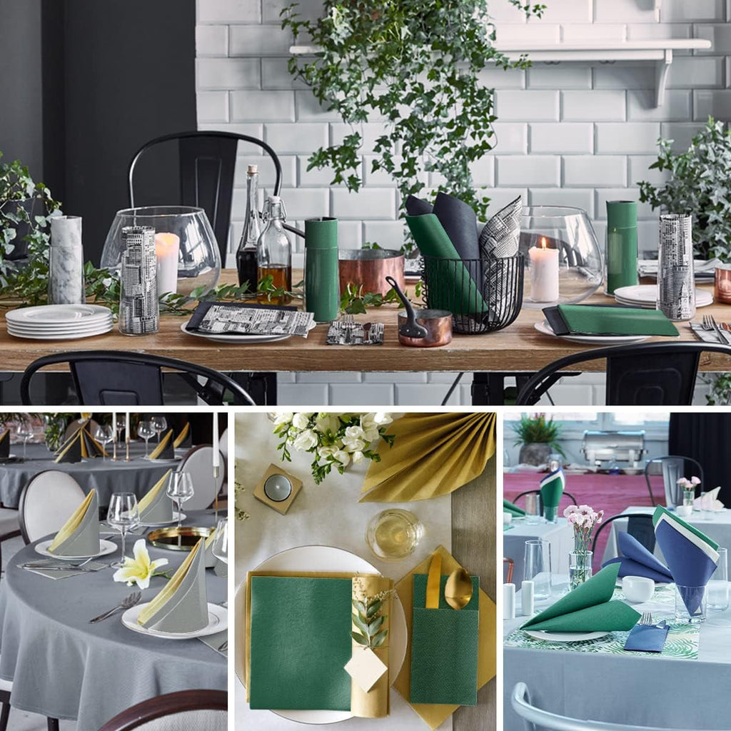 PAW - Șervețele Airlaid (40 X 40 Cm) I 50 bucăți I Unicolor I Asemănătoare țesăturii I Decor de masă elegant I Horeca I Pentru ocazii importante precum nunți, petreceri, Crăciun I Unicolor: Roz