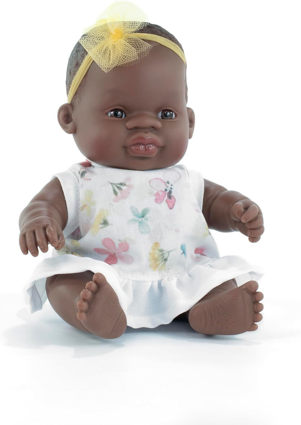 Miniland loutka, 21 cm, Africká dívka. Vyrobeno ve Španělsku. Anatomicky správně. Kolekce My Friend & Me, African Girl
