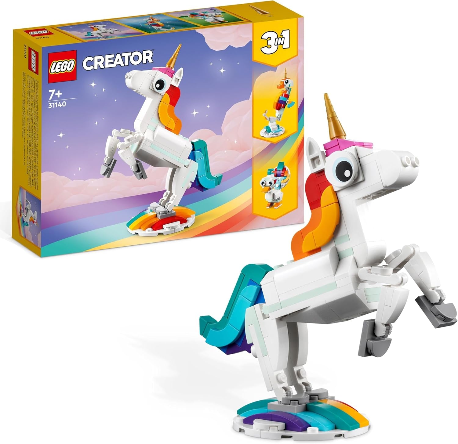 LEGO Creator 3v1 Hračka červeného draka pro rybí figurku k modelu ptáka Fénixe, sada zvířecích figurek, dárky pro chlapce, dívky a děti od 6 let 31145