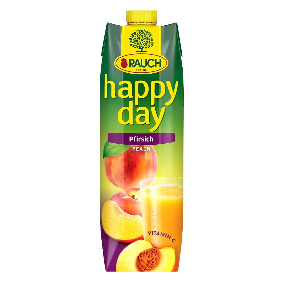 Rauch Happy Day Peach | Z plodů dozrálých na slunci | 6 x 1 litr, Tetra Prisma Nealkoholické nápoje Naty Shop