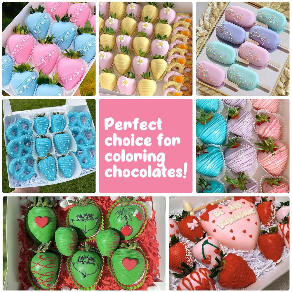 Colorant alimentar liposolubil 7 culori Macaron x 12 ml, colorant alimentar foarte concentrat pe bază de ulei pentru ciocolată, colorant alimentar pentru decorarea torturilor, brioșe, copt, glazură, fondant