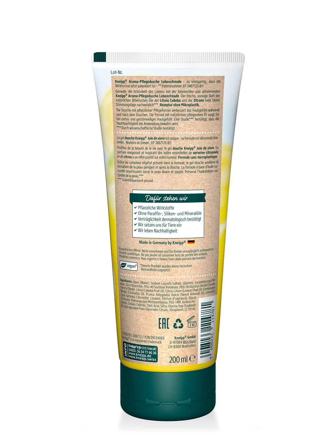 Kneipp Aroma, hydratační sprchový gel, 200 ml Sprcha a koupel Naty Shop