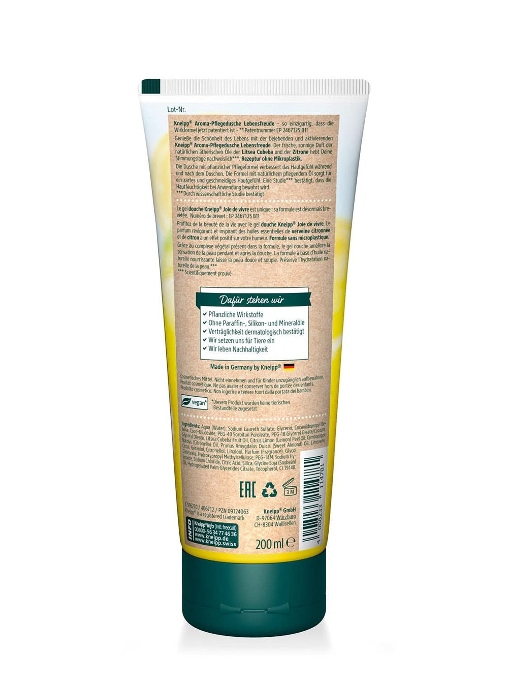 Kneipp Aroma, hydratační sprchový gel, 200 ml Sprcha a koupel Naty Shop