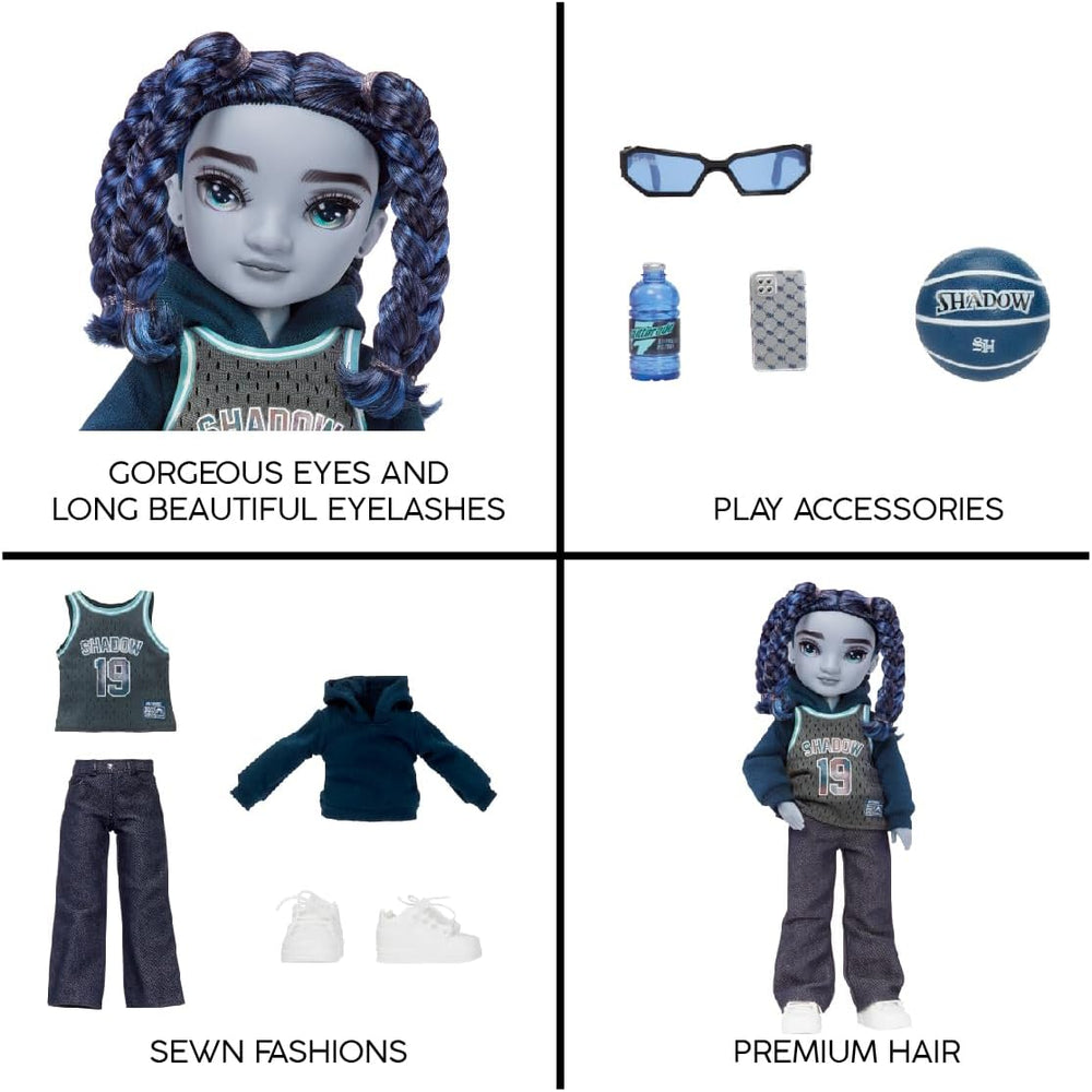 Rainbow High Shadow High Series 3 - Oliver Ocean - Blaue Modepuppe - Junge - Modisches Outfit and mehr als 10 Bunte Spielaccessoires - Ideal für Kinder von 4-12 Jahren und Sammler