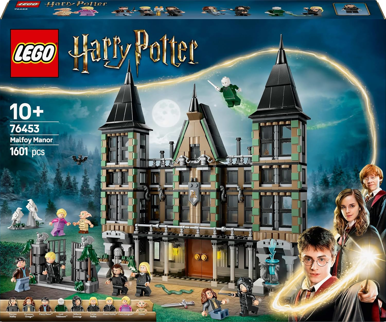 LEGO Harry Potter Malfoy Family Country Estate, fantastická hračka ke sbírání a vystavování, dárek pro chlapce, dívky a fanoušky kouzelnického světa, nápad na dárek s 9 minifigurkami 76453 Stavebnice Besuche den LEGO-Store