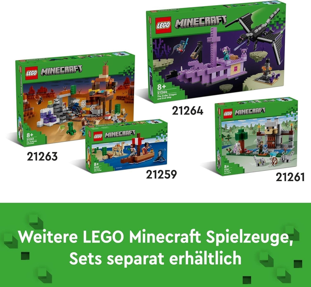 LEGO Minecraft Badlands Mine Videohra Minařská sada hraček pro chlapce a dívky ve věku 8+ Zábavná stavebnice Kostky Dobrodružná sada Dárek k narozeninám 21263 Stavebnice Besuche den LEGO-Store