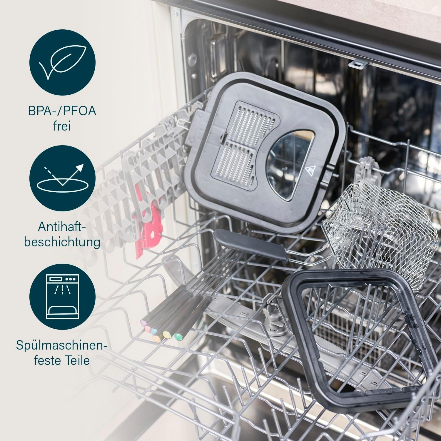 Princess 182611 Mini Fondue Fritéza - Rychlý ohřev - Pachový filtr - Kapacita 1,2 litru, Stříbrná domácí spotřebiče Naty Shop