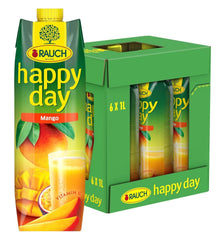 Rauch Happy Day Mango | Rafinovaný nápoj s marakujou | Hodně vitamínu C | 6 x 1 litr, Tetra Prisma Naty Shop 6 x 1 litr Mango