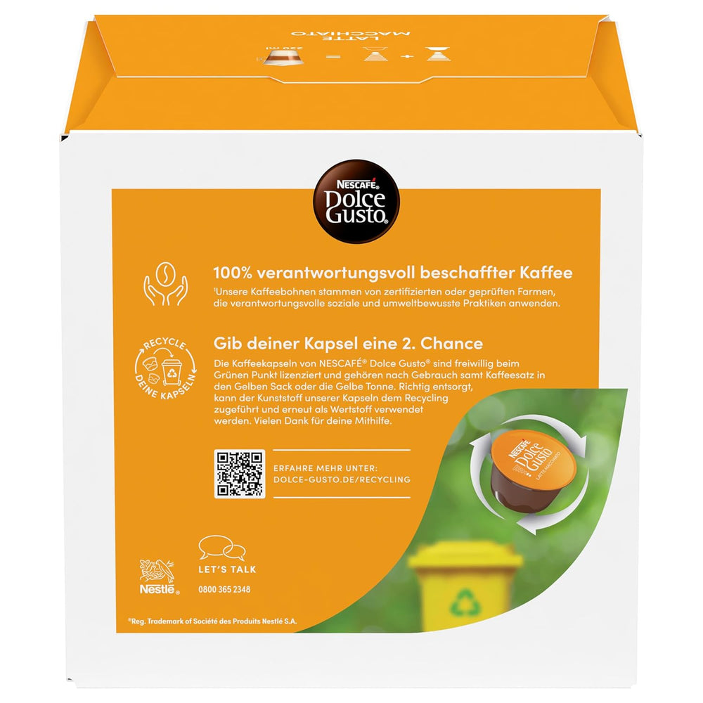 NESCAFÉ DOLCE GUSTO Latte Macchiato Kaffeekapseln 6er Pack (6 x 16 Kapseln)