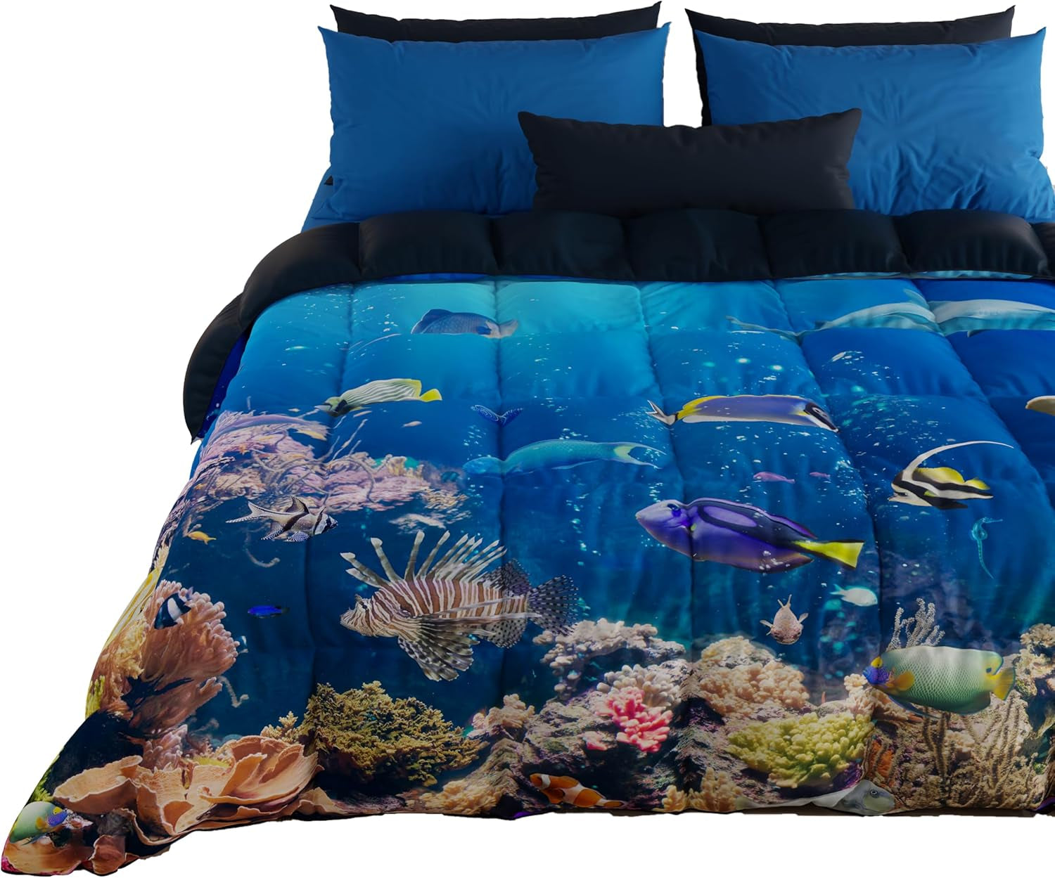 PETTI Artigiani Italiani cuvertură pentru pat dublu, 100% Made in Italy, Aquarium Plapumi si pilote Naty Shop Acquario 160 X 190 Cm