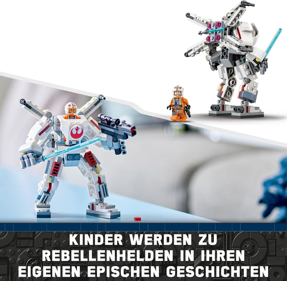 LEGO Star Wars X-Wing Mech Luka Skywalkera, sběratelské kostky, akční dobrodružství, nápad na dárek pro kreativní chlapce a dívky ve věku 6+ 75390 Stavebnice Besuche den LEGO-Store