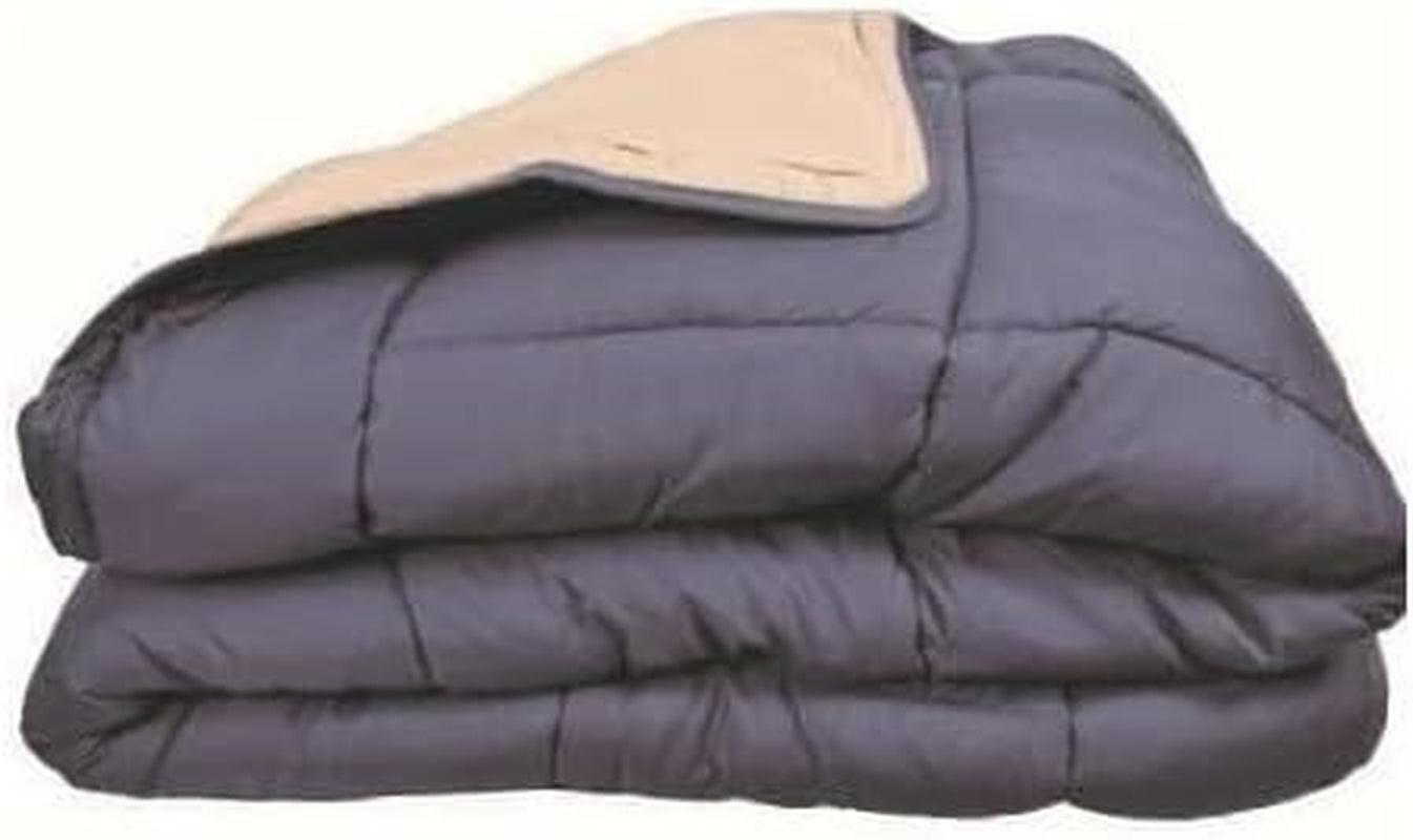 Poyet Motte Plapumă lavabilă cu capac fix - 140X200 Cm - Petrol blue/mastic beige Plapumi si pilote Naty Shop