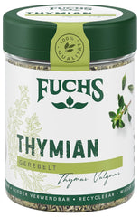 Fuchs Gewürze - Tymián gerebelt - Středomořská Kräuternote für Feta, Gemüse und Fleischgerichte - přírodní ingredience - 20 g v wiederverwendbarer, recyclebarer Dávka