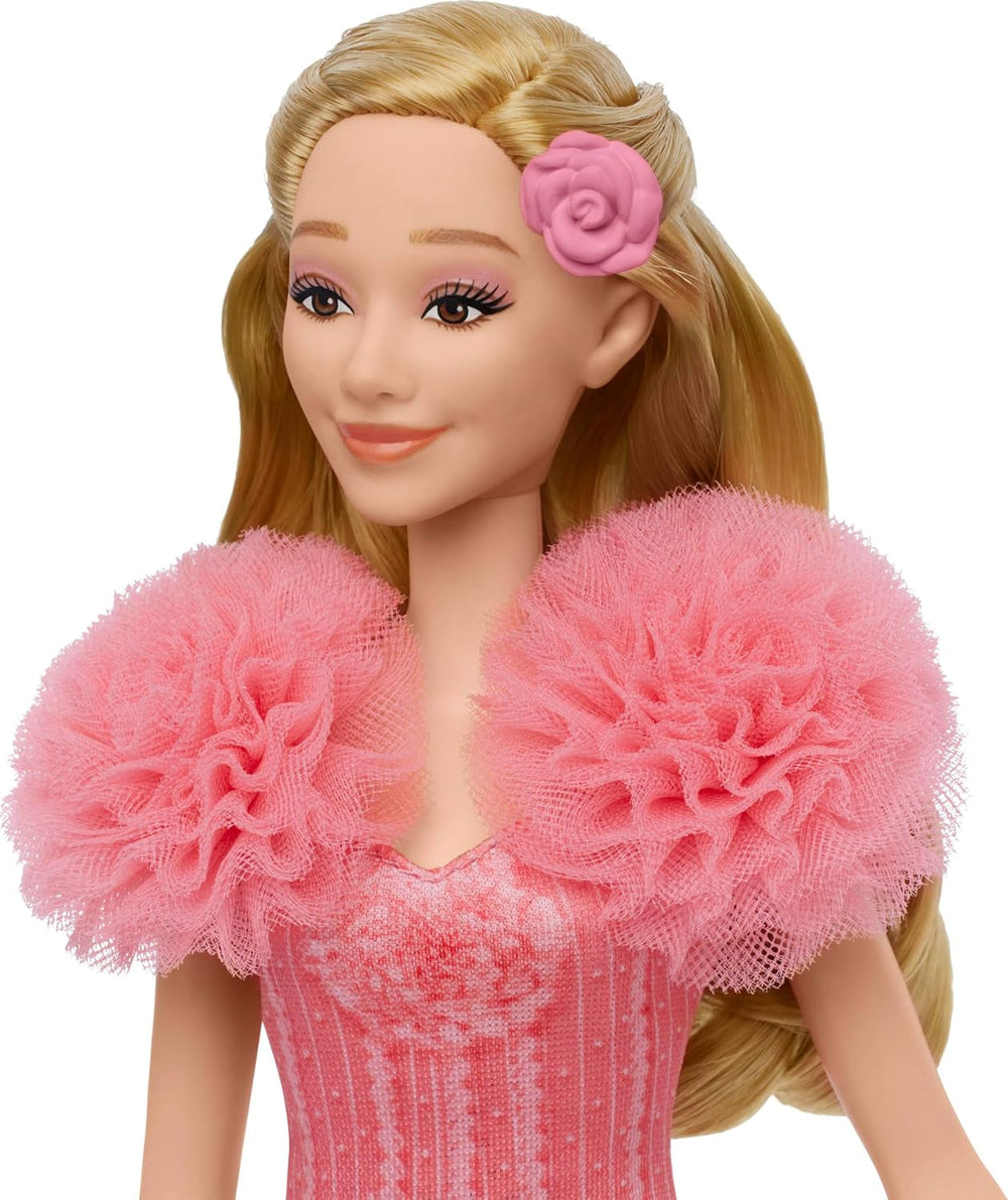 Mattel Singing Glinda Fashion Doll din Wicked și accesorii, mobilă și cu aspect inspirat din film și ținută detașabilă, cântă "Hotly Loved", JLG49, roz Papusi Naty Shop